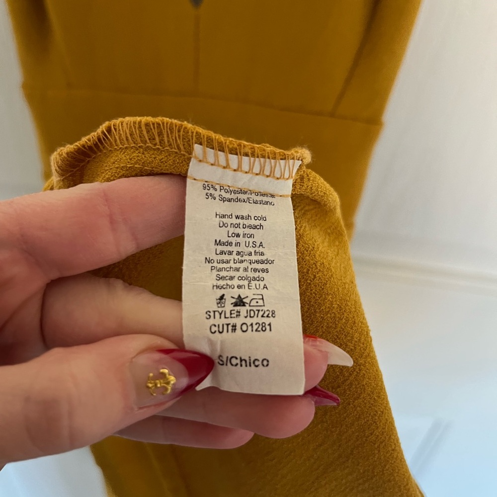 Lovely Day Mustard Mini Dress - Picture 4 of 4